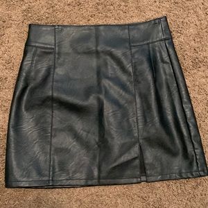 Top Shop Faux Leather Mini Skirt